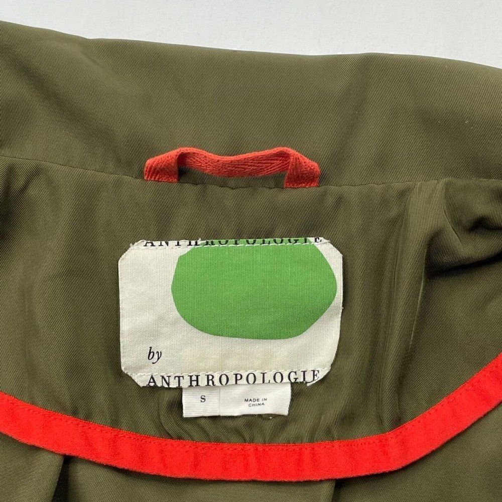 Anthropologie Gisborne Obi Trench Anorak Jacket Green - Picture 6 of 15